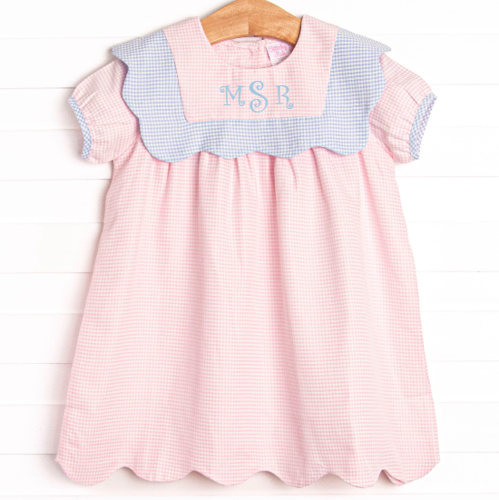 pink gingham dress toddler Baby And Toddler Girls Mix And Match Sleeveless Gingham Knit Tiered Dress - PINK