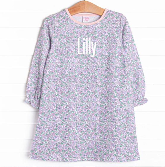 Lovely Lilacs Dress, Purple