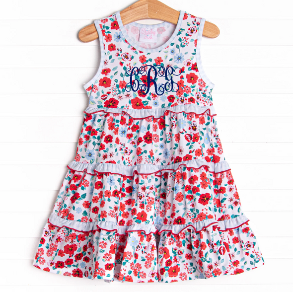 Bound To Bloom Sleeveless Dress, Red