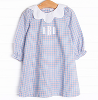 River Bib Dress, Blue