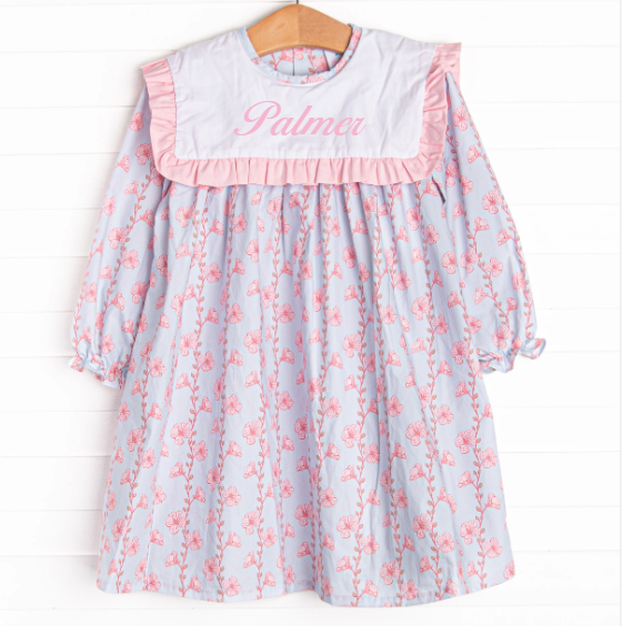 Pink Petunia Dress, Blue