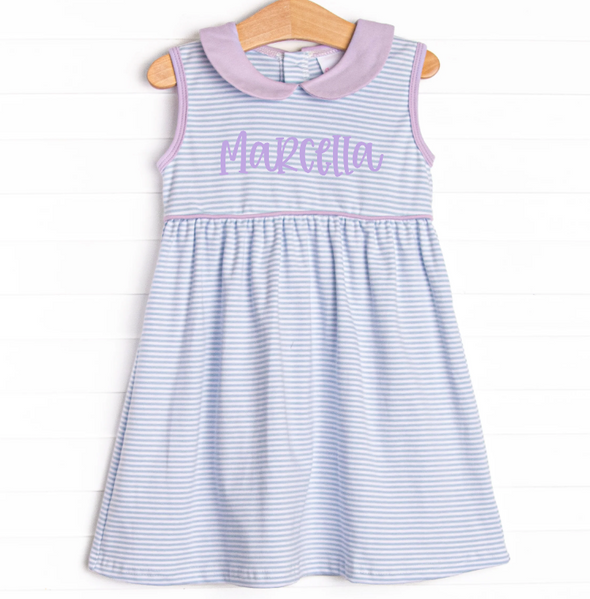 Marcella Pima Dress, Blue and Purple