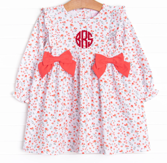 Beginning to Flourish Side Tie Dress, Red