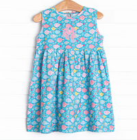 Shiny Scales Dress, Blue