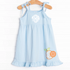 Tangerines in Tulum Applique Dress, Blue