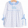Berry Blue Buds Dress, Blue