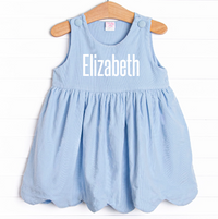 Elizabeth Dress, Blue Corduroy
