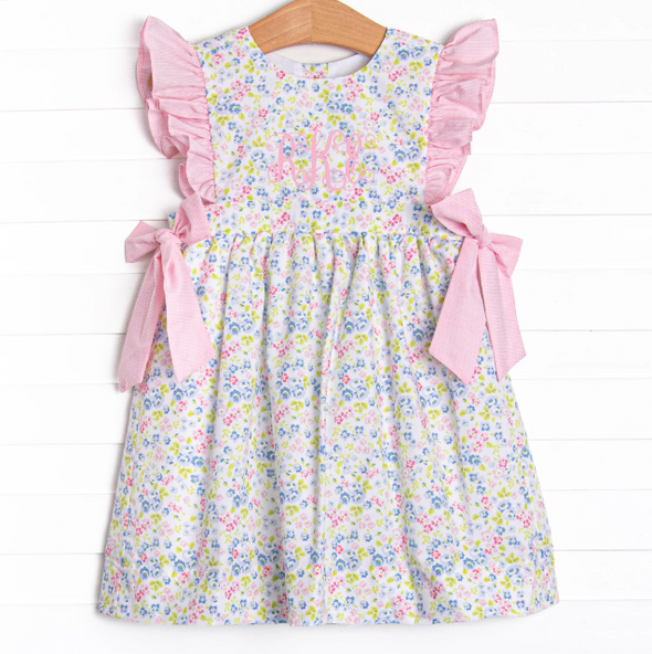 Gingham in the Garden Dress, Pink
