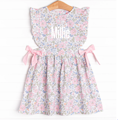 Millie Magnolia Side Tie Dress, Pink