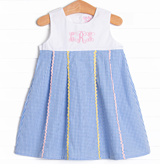 Pleated Party Dress, Blue