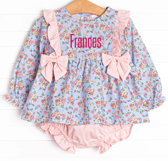 Frescos in Florence Diaper Set, Blue
