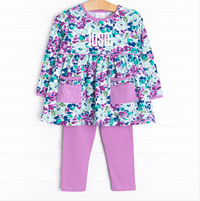 Josie Legging Set, Purple Floral