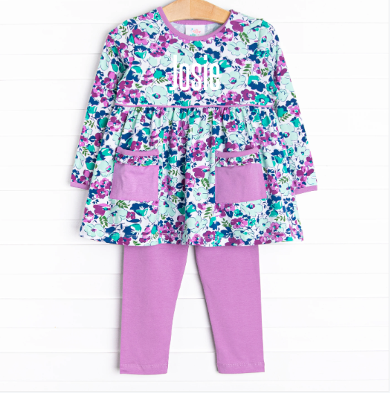 Josie Legging Set, Purple Floral