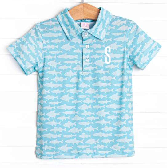 Lake Days Performance Polo, Blue
