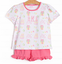 Birthday Bash Short Set, Pink