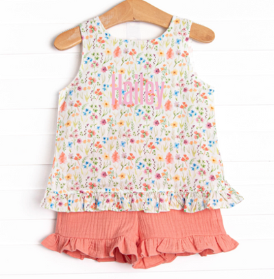 In the Grove Garden Muslin Short Set, Red