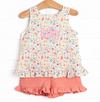 In the Grove Garden Muslin Short Set, Red