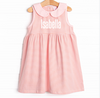 Isabella Dress, Light Pink and Peach Stripe