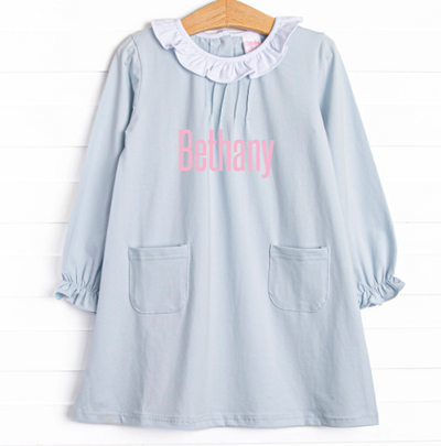 Bethany Basic Pocket Dress, Blue
