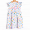 Alphabet Knit Dress, Blue