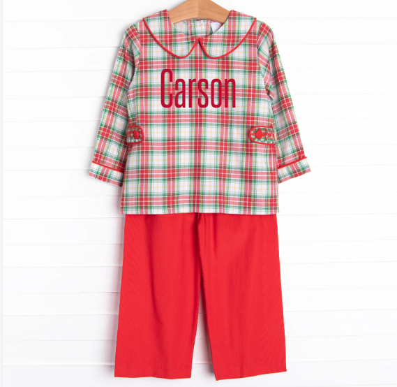 Christmas Classic Pant Set, Red