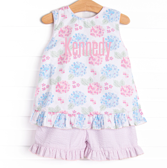 Kennedy Ruffle Short Set, Pink