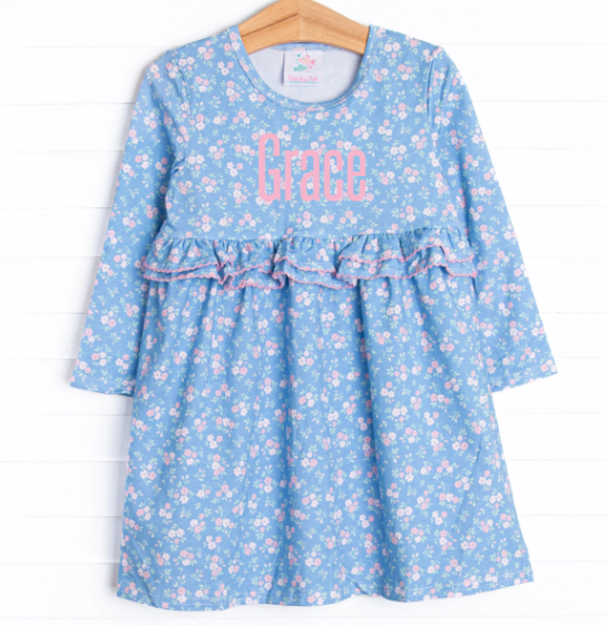 Grace Garden Dress, Blue