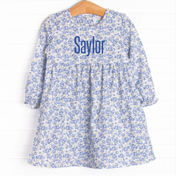 Saylor Floral Dress, Blue