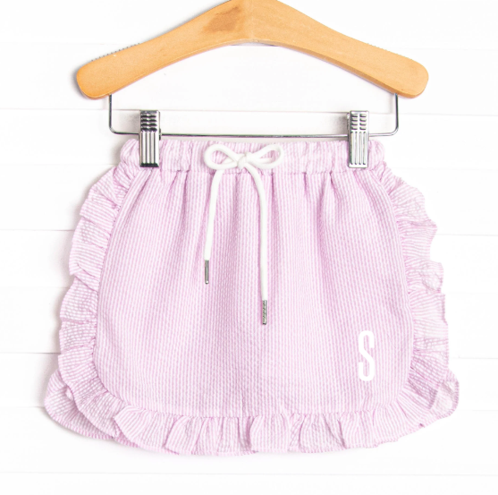 Sara Seersucker Skirt, Pink