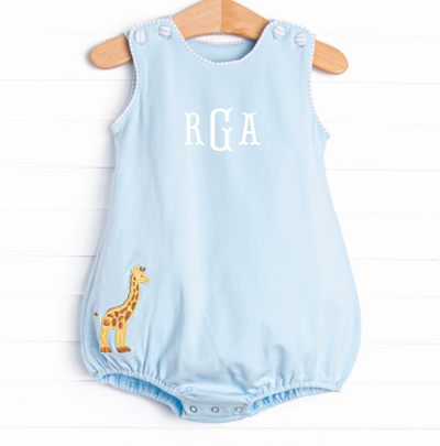 Giraffe Giant Applique Bubble, Blue