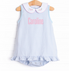 Peter Pan Petals Embroidered Skirted Bubble, Blue