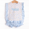 Penelope Petals Diaper Set, Blue