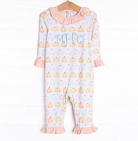 Pastel Pickins Ruffle Romper, Pink
