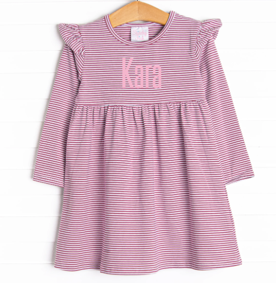 Kara Dress, Purple Stripe