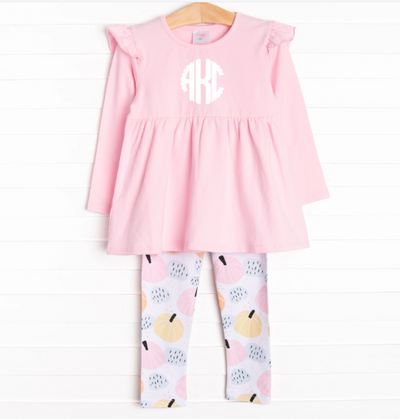 Pumpkin Patch Legging Set, Pink