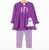 Ghoul Friend Applique Legging Set, Purple