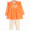 Fall Treats Legging Set, Orange