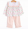 Market Magnolias Ruffle Pant Set, Pink