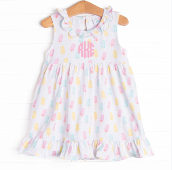 Popsicle Polka Dots Dress, Pink