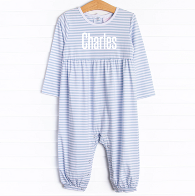 Charles Romper, Blue Stripe