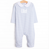 Elliot Romper, Blue Stripe