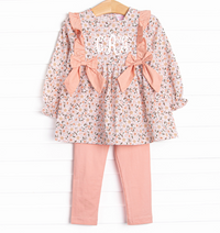 Berries and Bows Legging Set, Pink