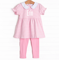 Erin Legging Set, Pink Stripe