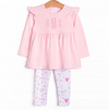 X's and O's Legging Set, Pink