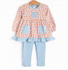 Chrysanthemum Compliments Legging Set, Blue