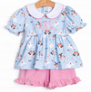 Boos and Barks Short Set, Blue