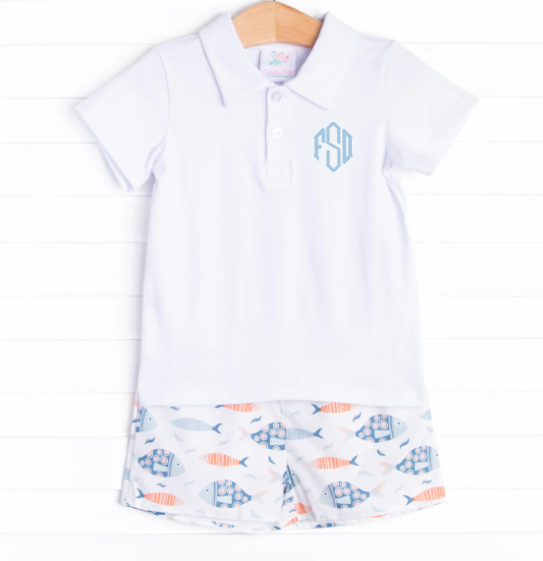 Up Stream Short Set, Blue