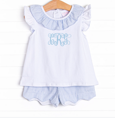 Beauty in Blue Short Set, Blue