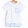 Evan Short Set, Sky Blue Stripe