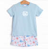 Whale-y Good Friends Short Set, Blue